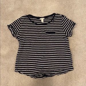 Super Soft Striped Tee w/ Pocket